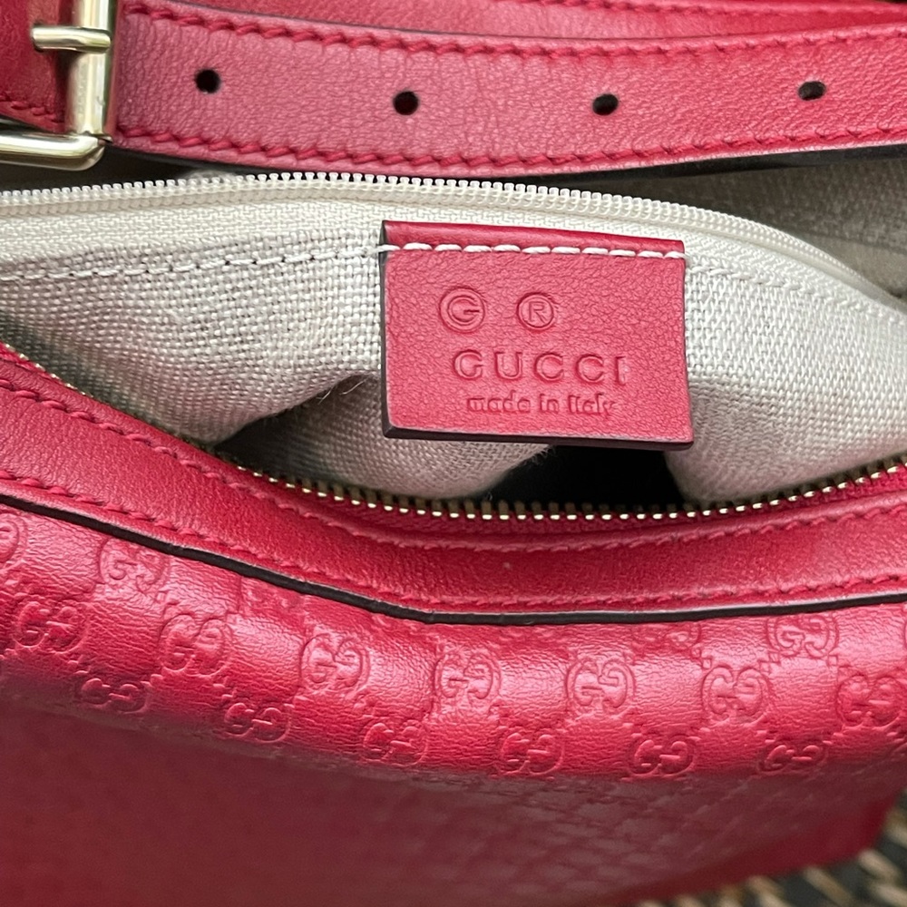 Gucci pre owned Microguccissima dark red  hobo - Picture 10 of 14